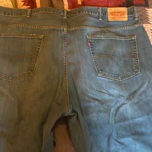 Levi's Blue Relaxed Fit Jeans with Golden Stitching